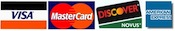Visa, Mastercard, Discover, American Express Accepted